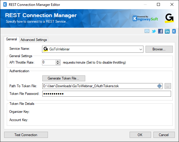 SSIS REST GoToWebinar Connection Manager